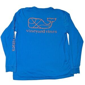 Vineyard Vines Men's Hull Blue Vintage Basketball Whale Graphic Pocket T-Shirt